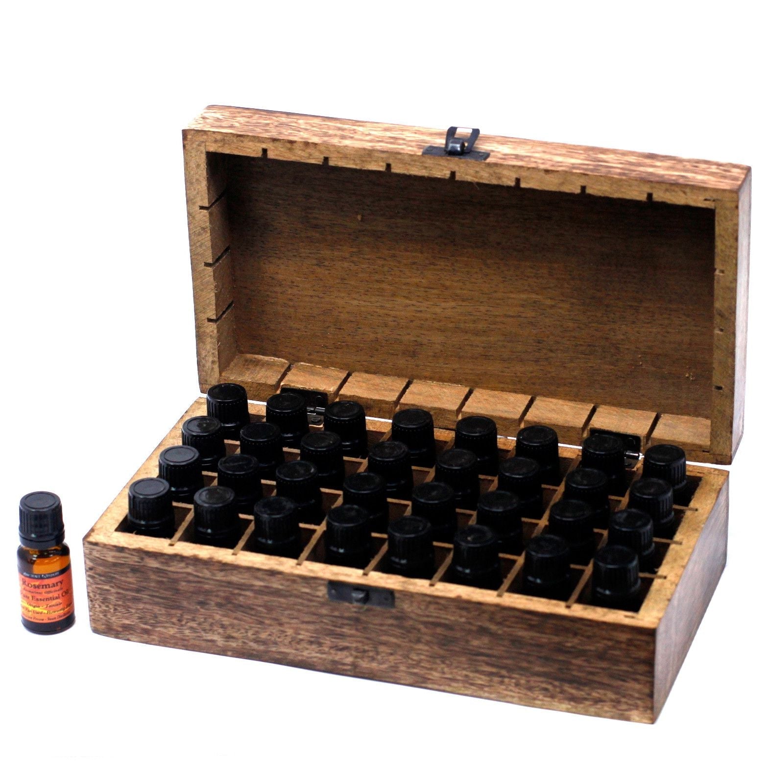 Mango Aromathrapy Box - Floral (holds 32) Aromatherapy Carved Boxes