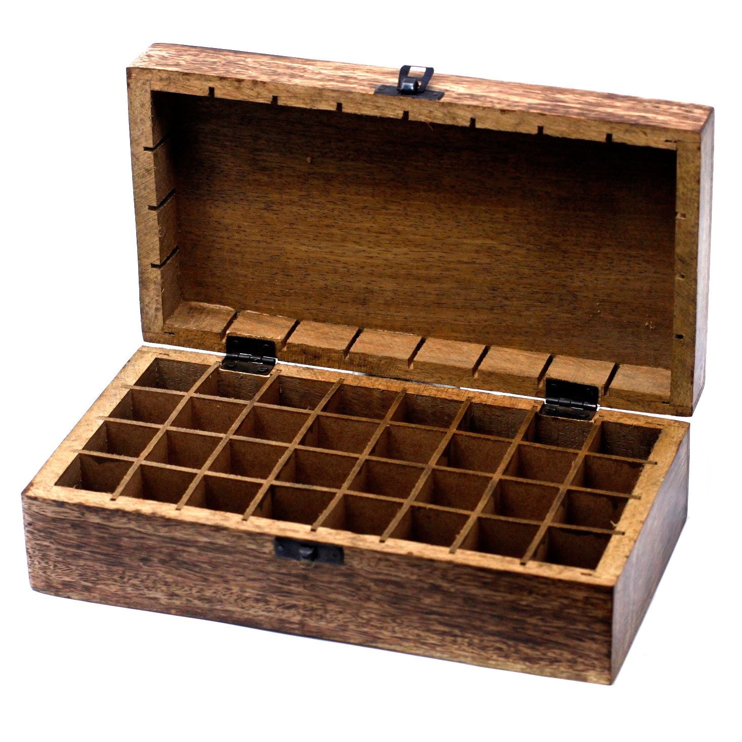 Mango Aromathrapy Box - Floral (holds 32) Aromatherapy Carved Boxes