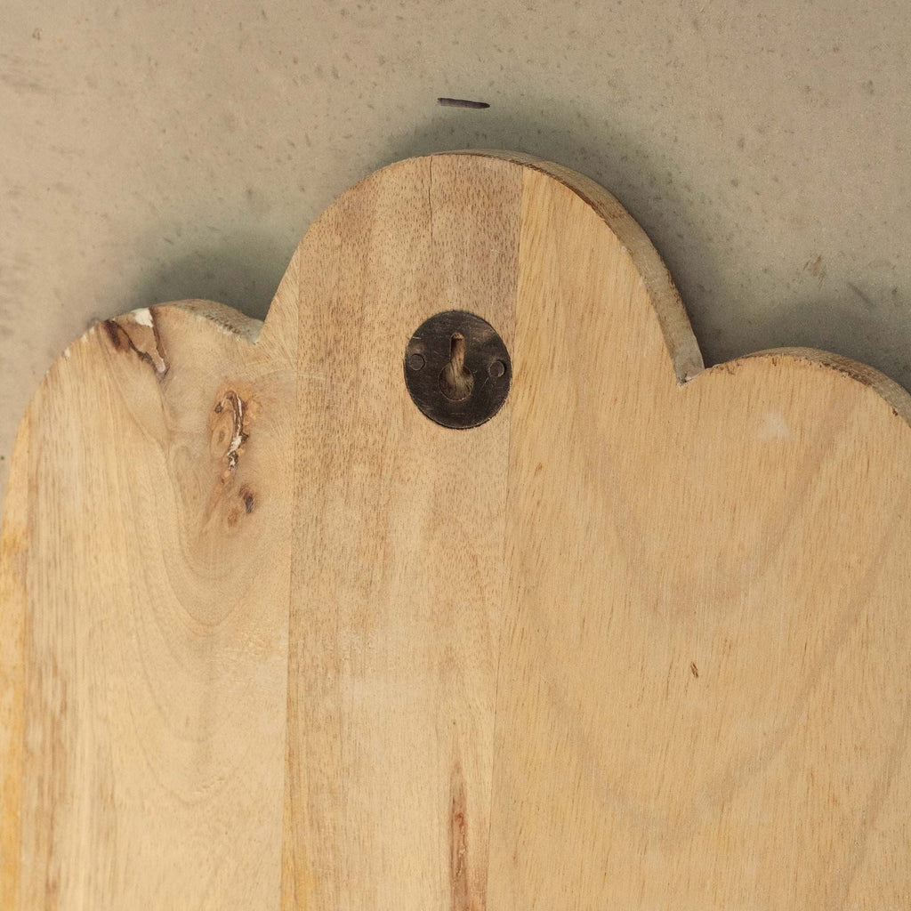 Mango Wood Hamsa Wall Plaque - Whitewash Plaques & Shelves