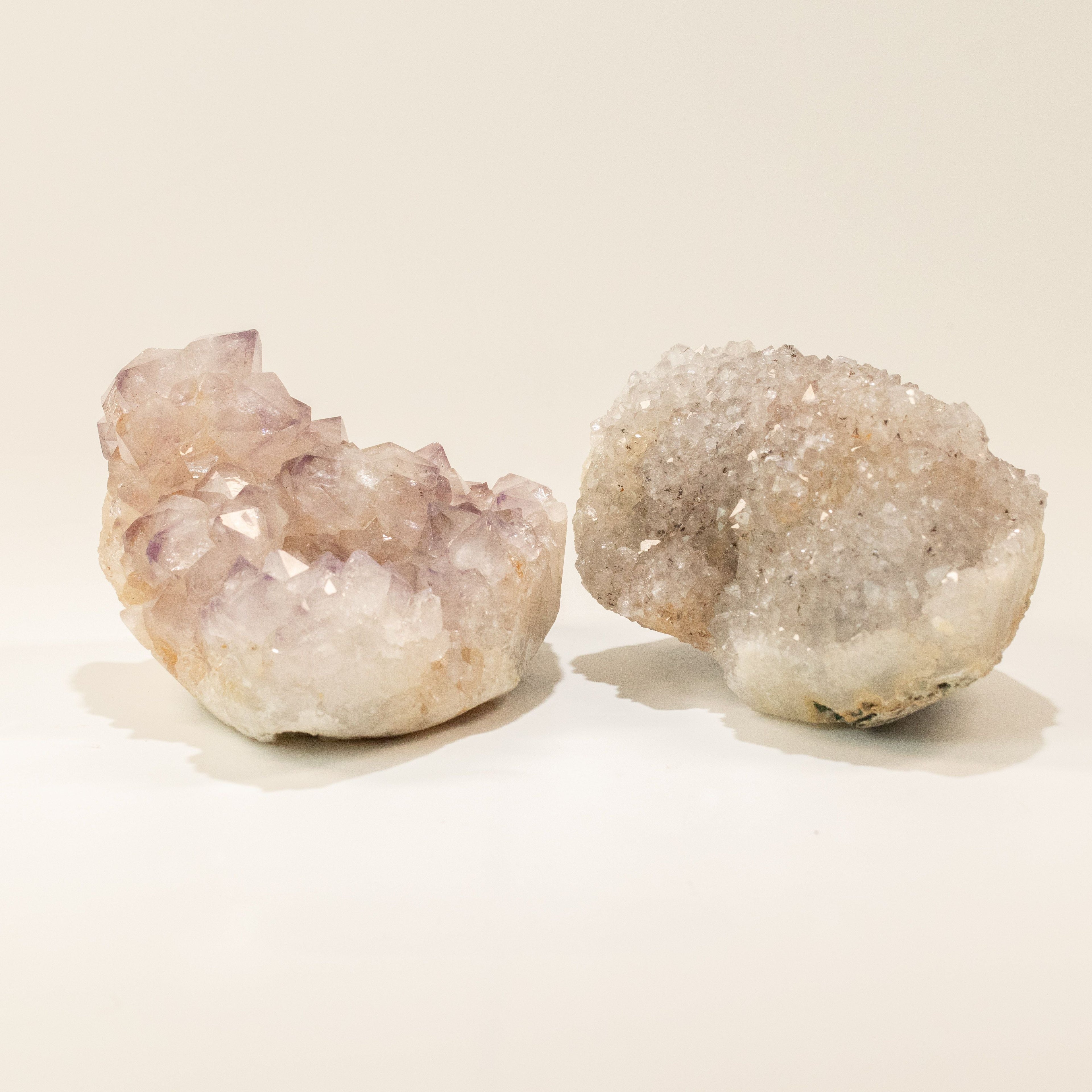 Med Assorted Amethyst Geodes - 6-9 cm (aprox 1KG) 2-3 pieces Calcite