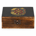 Medium Enamelled Box - Compass of Life Ceramic Glazed Wooden Boxes