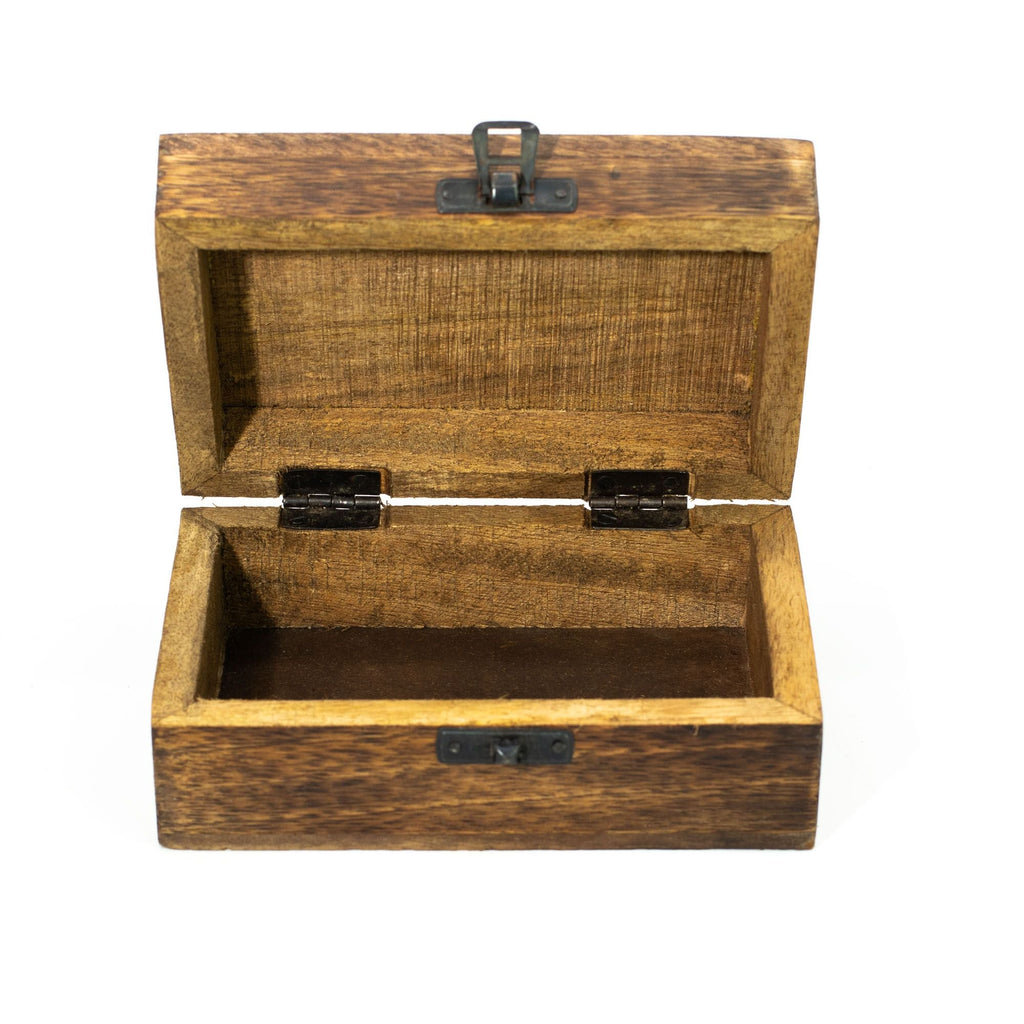 Medium Enamelled Box - Trust the Universe Ceramic Glazed Wooden Boxes