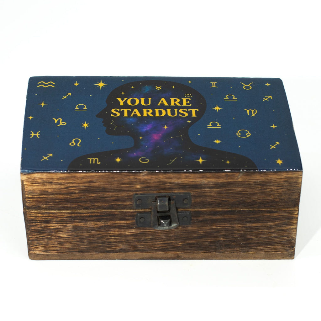 Medium Enamelled Box - You are Stardust Ceramic Glazed Wooden Boxes
