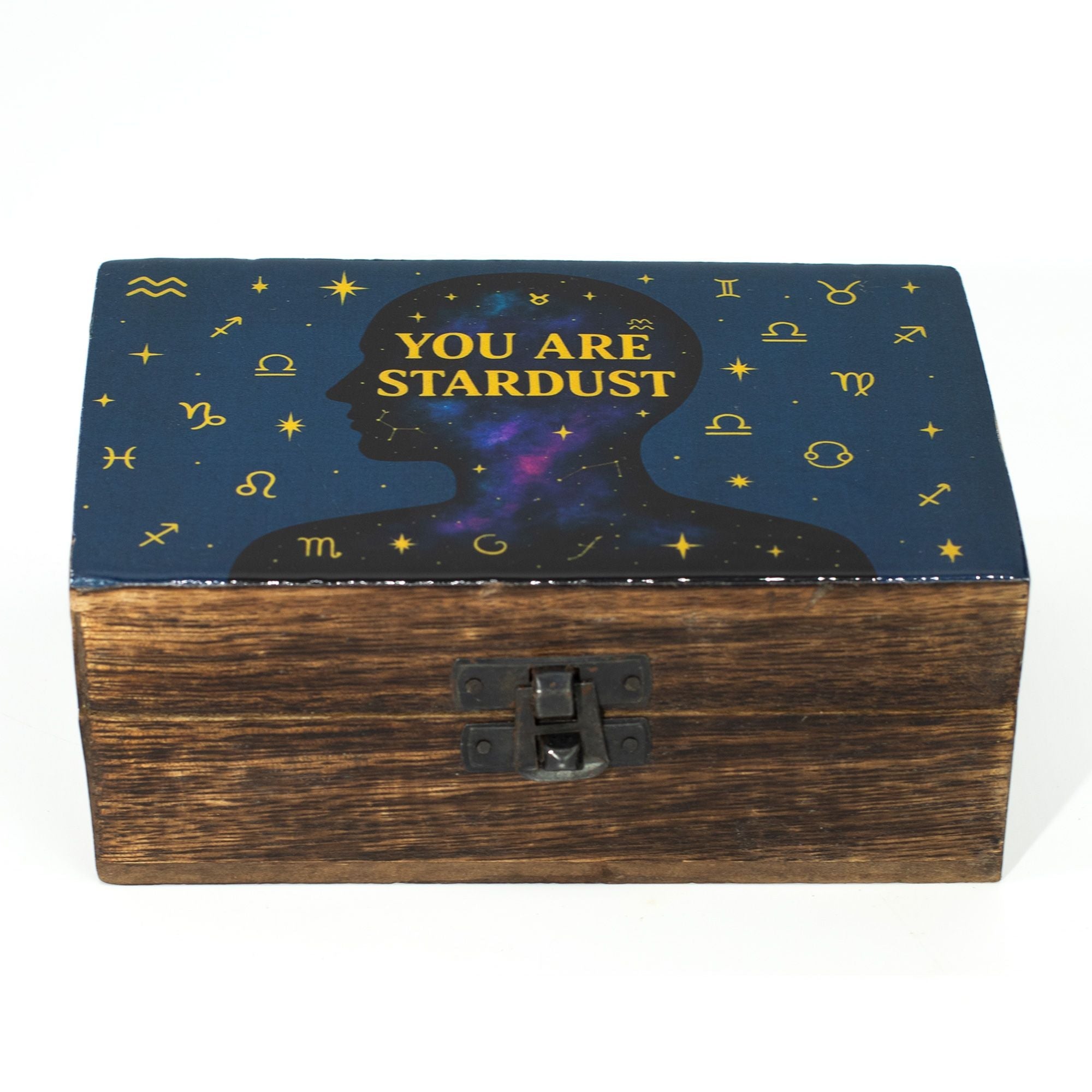 Medium Enamelled Box - You are Stardust Ceramic Glazed Wooden Boxes