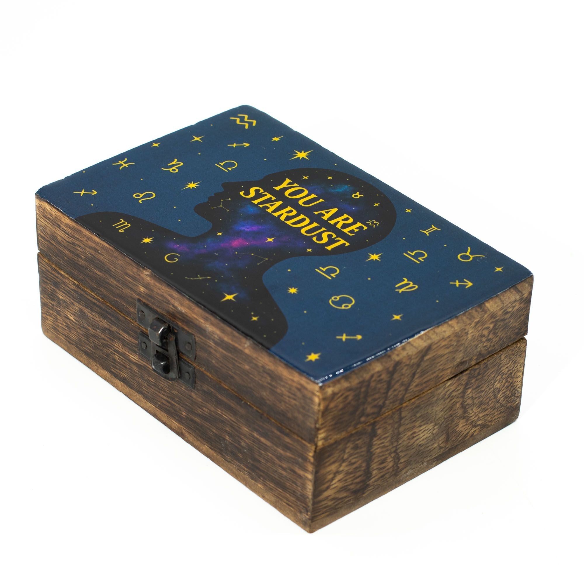 Medium Enamelled Box - You are Stardust Ceramic Glazed Wooden Boxes