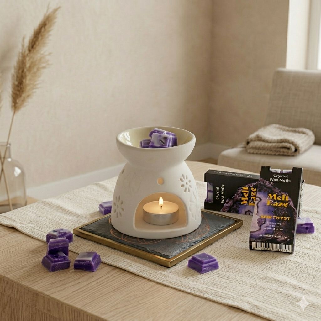 MeltEaze Wax Melts 50g - Amethyst Dream - Lavender Melt Eaze Crystal