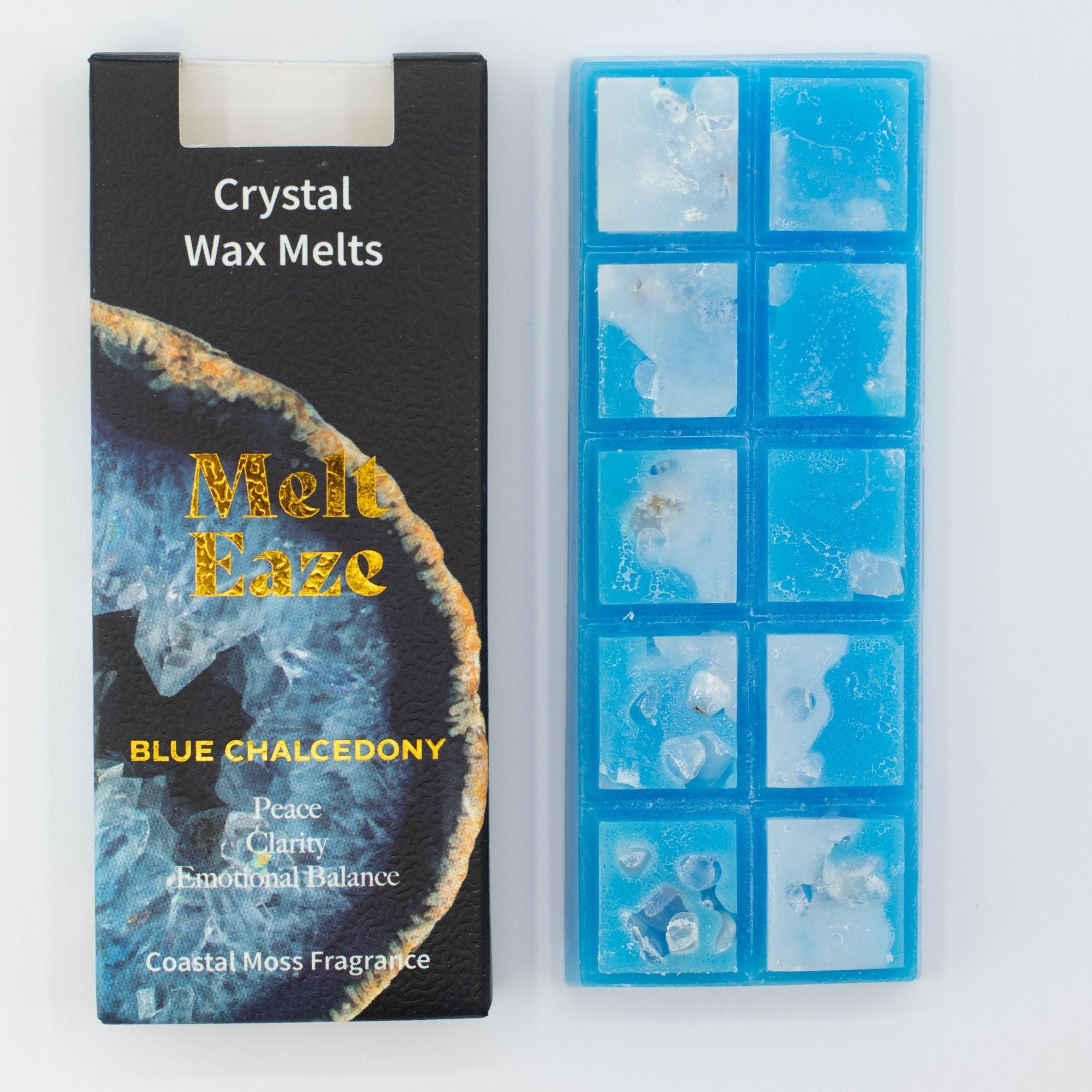 MeltEaze Wax Melts 50g - Aquamarine Wave - Coastal Moss Melt Eaze Crystal