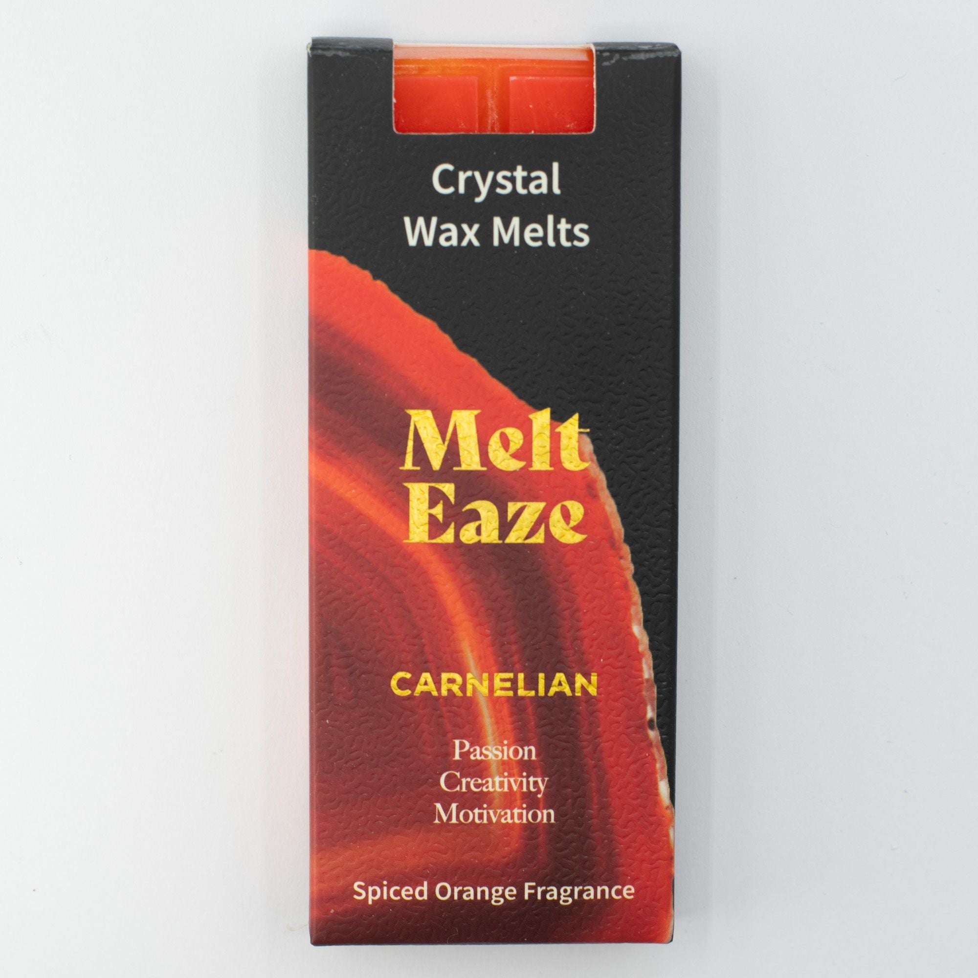 MeltEaze Wax Melts 50g - Carnelian Fire - Spiced Orange Melt Eaze Crystal