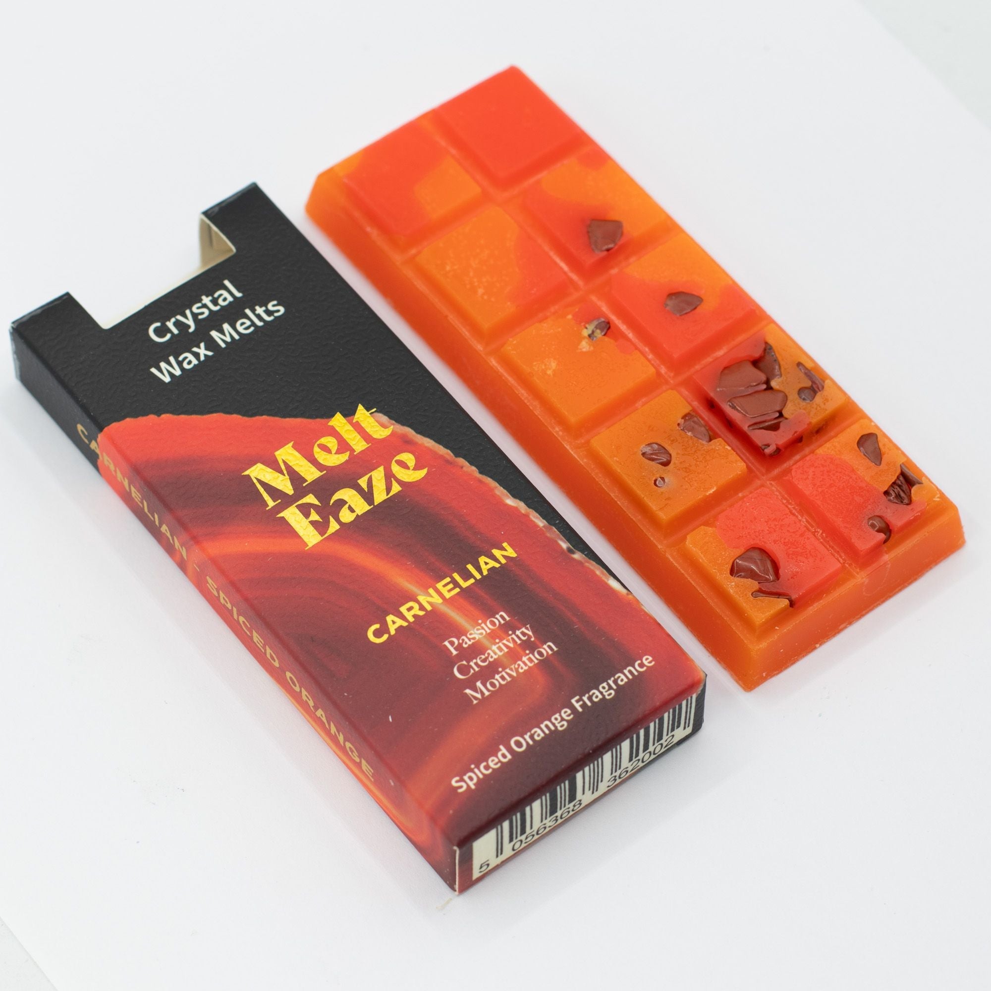 MeltEaze Wax Melts 50g - Carnelian Fire - Spiced Orange Melt Eaze Crystal