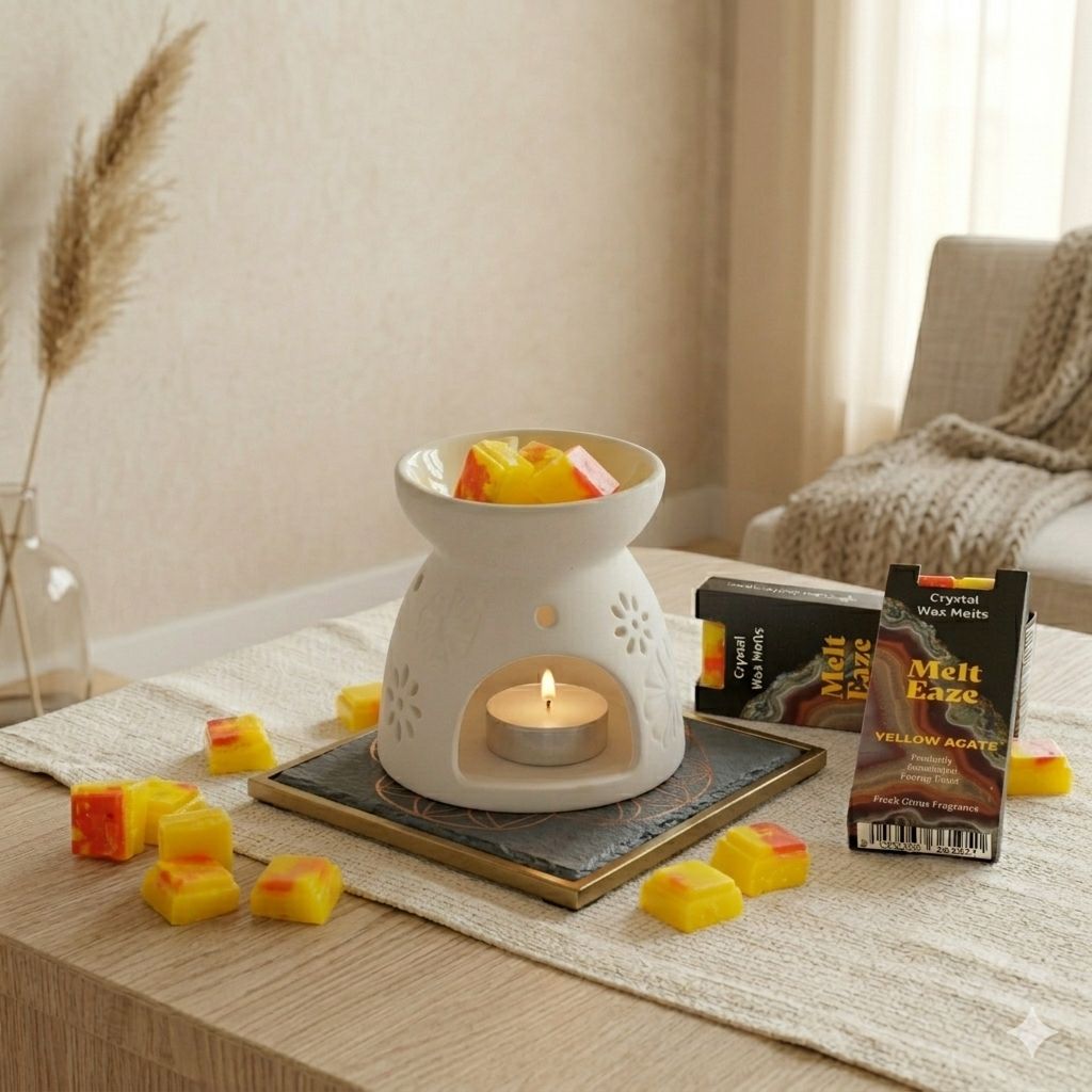 MeltEaze Wax Melts 50g - Golden Glow - Fresh Citrus Melt Eaze Crystal