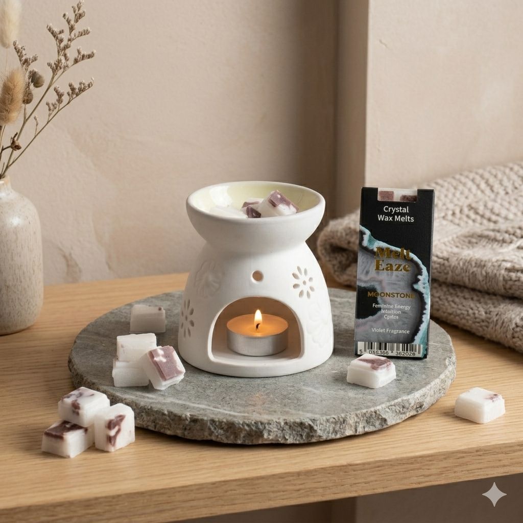 MeltEaze Wax Melts 50g - Moonstone Glow - Violet Melt Eaze Crystal