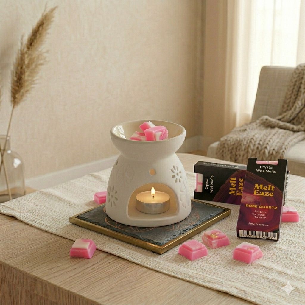 MeltEaze Wax Melts 50g - Rose Quartz Love - Melt Eaze Crystal