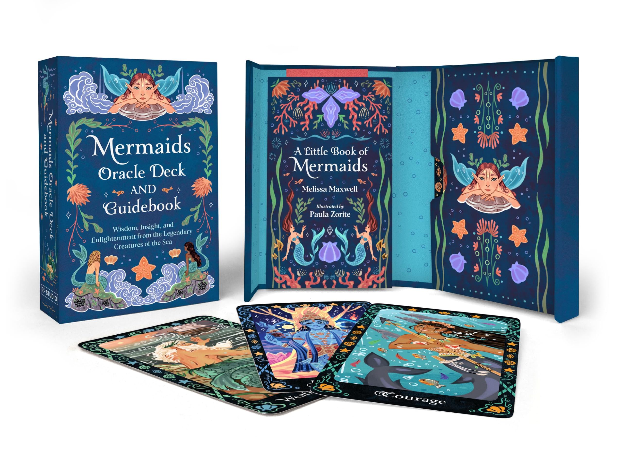 Mermaids Oracle Deck and Guidebook : Wisdom, Insight, and Enlightenment from the Legendary Creatures of the Sea - Sold by Witch, Please!