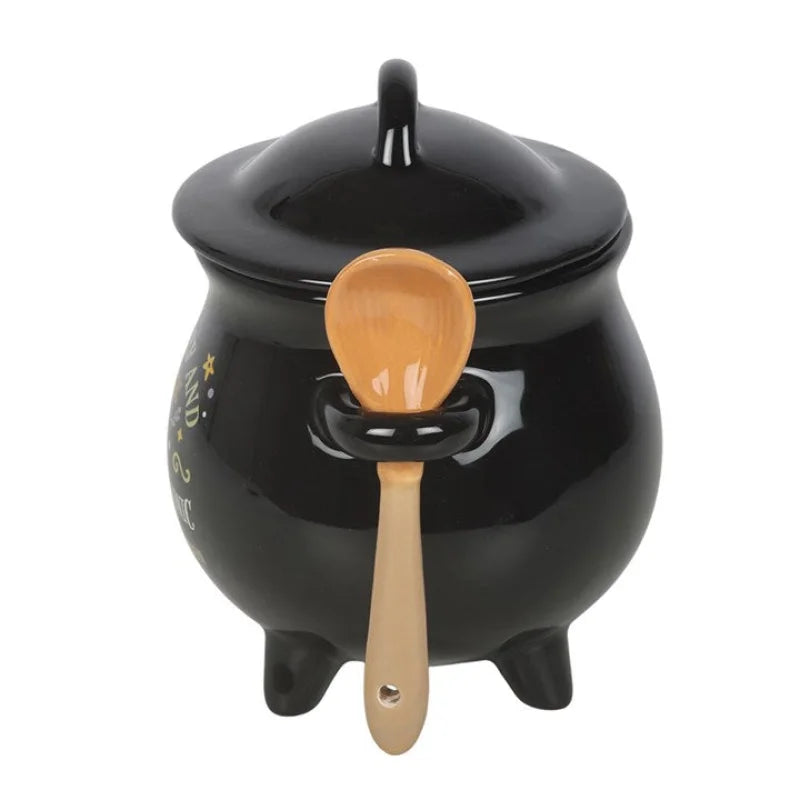 Mischief and Magic Cauldron Soup Bowl with Spoon