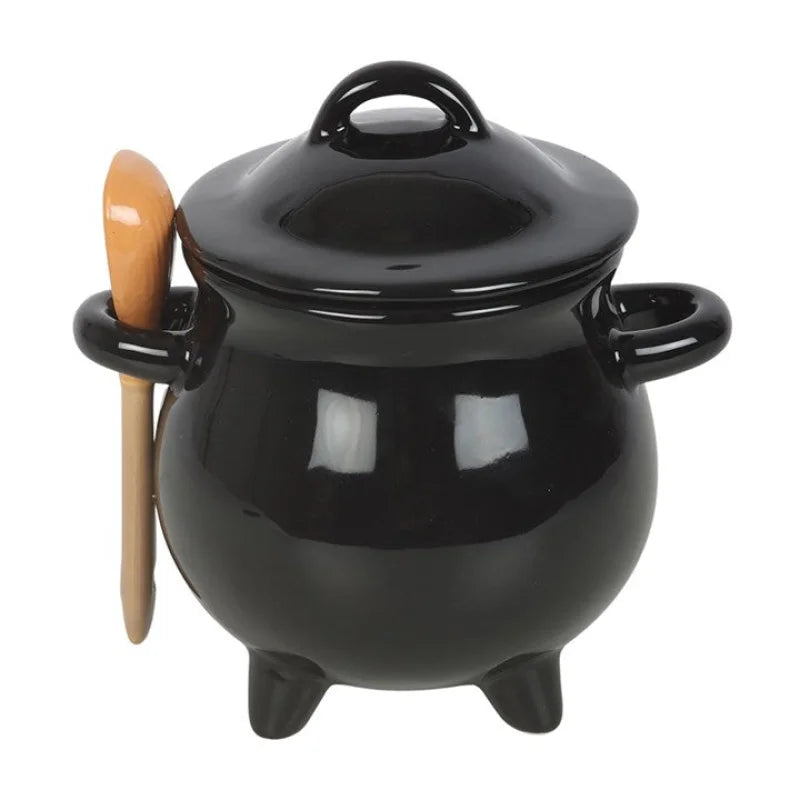 Mischief and Magic Cauldron Soup Bowl with Spoon