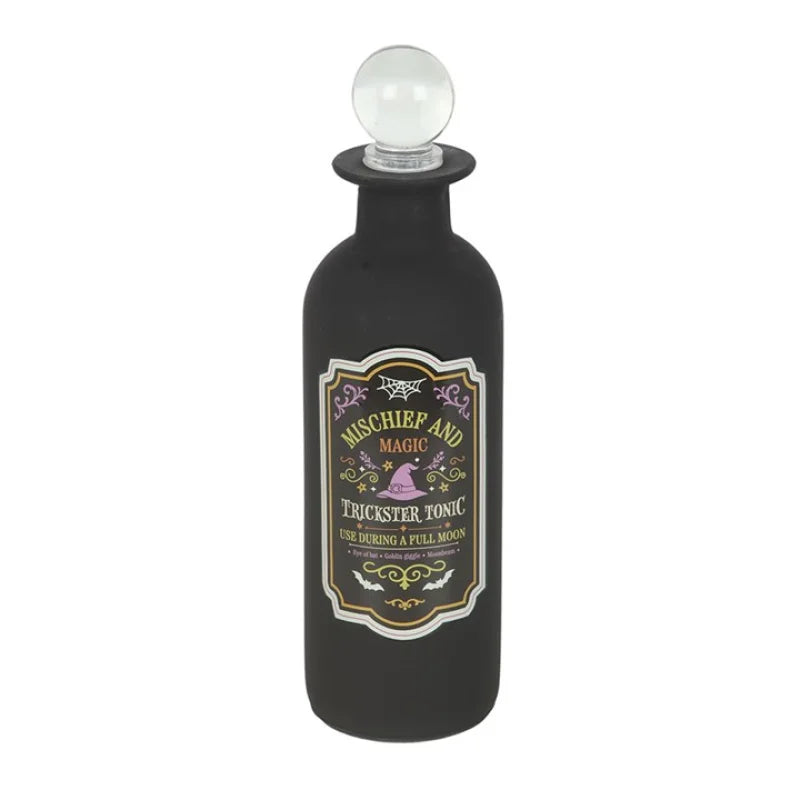 Mischief and Magic Decorative Glass Potion Bottle