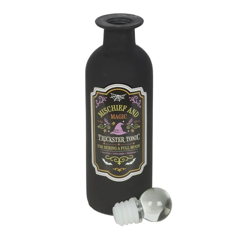 Mischief and Magic Decorative Glass Potion Bottle