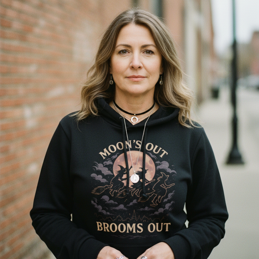 Moons Out Brooms Out Hoodie - Heavy Blend Cotton