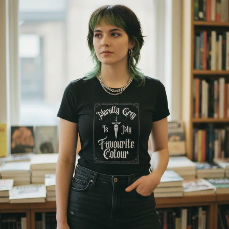 Morally Grey Is My Favourite Colour Women’s T-Shirt | Romantasy Graphic Tee