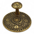 Mushroom Plate - Brass Effect - Incense Holder Handcrafted Aluminium Holders