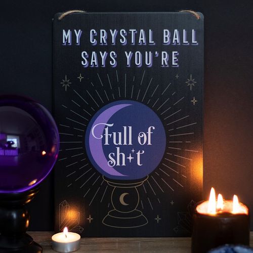 My Crystal Ball Says... Metal Sign From Witch, Please!