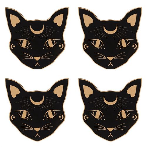 Mystic Mog Cat Face Coaster Set From Witch, Please!