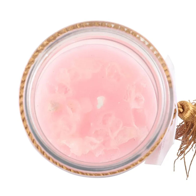 Mystic Rose Tube Candle with Quartz Crystals