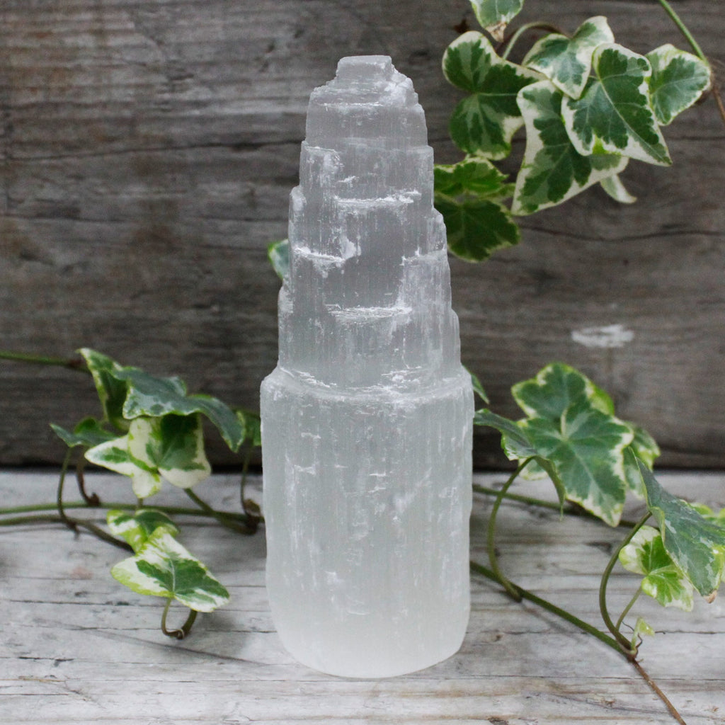 Natiural Selenite Tower - 15 cm From Witch, Please!