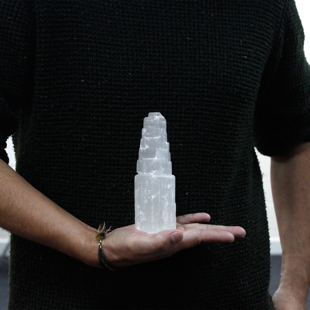 Natiural Selenite Tower - 15 cm From Witch, Please!
