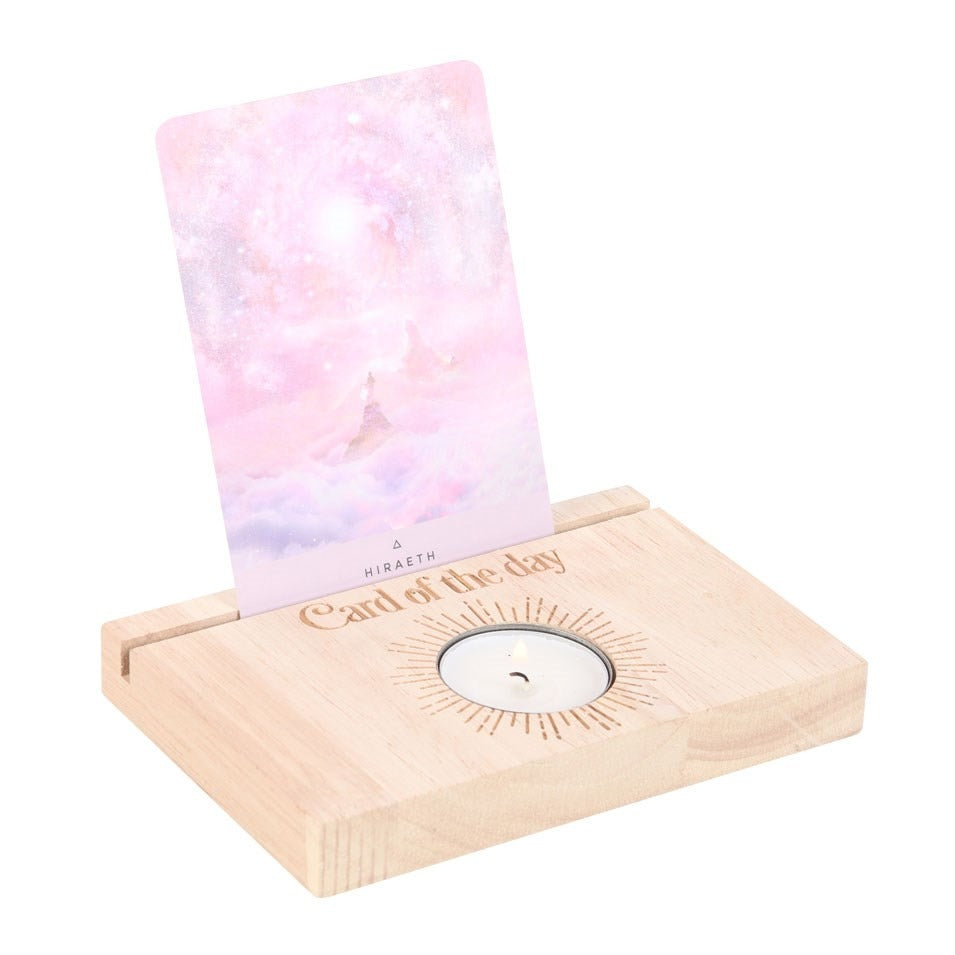 Natural Card of the Day Tarot Stand Tealight Holder