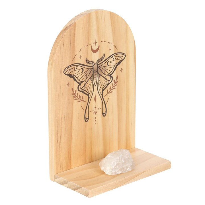 Natural Luna Moth Wooden Incense Holder Shelf From Witch, Please!