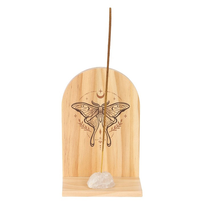 Natural Luna Moth Wooden Incense Holder Shelf From Witch, Please!