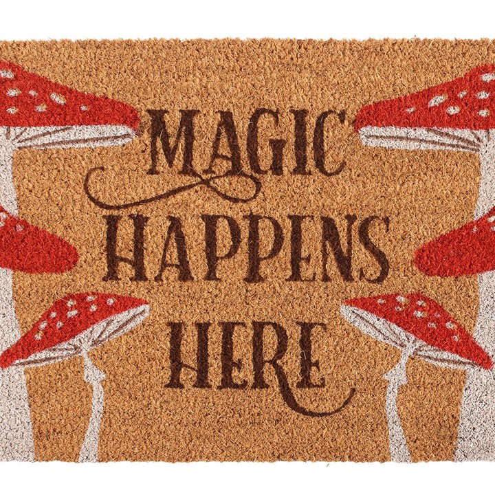 Natural Magic Happens Here Mushroom Doormat From Witch, Please!