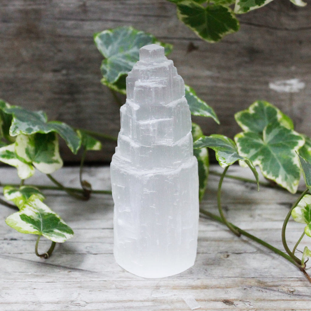 Natural Selenite Tower - 10 cm From Witch, Please!