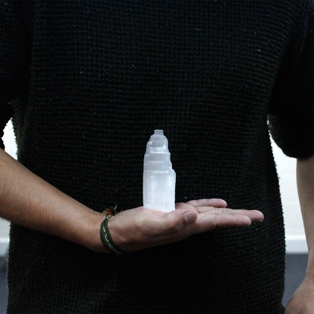 Natural Selenite Tower - 10 cm From Witch, Please!