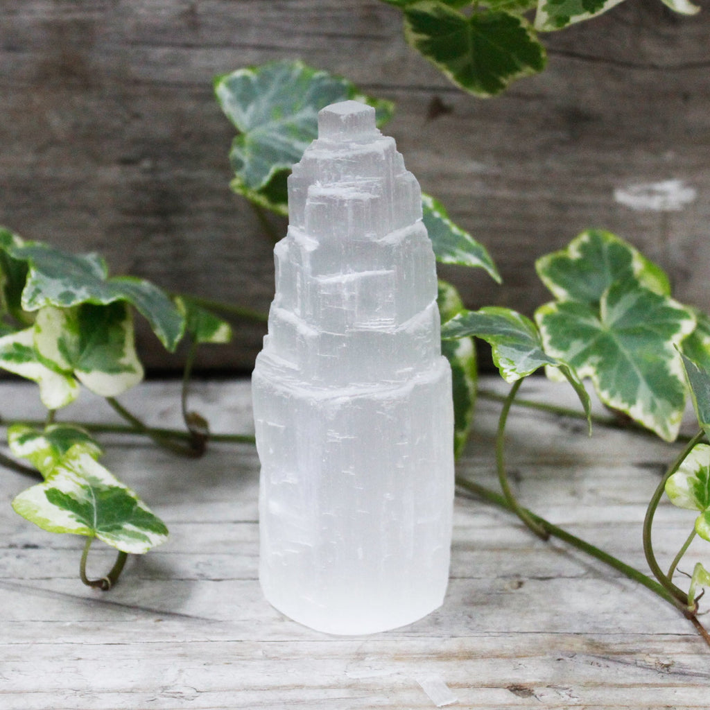 Natural Selenite Tower - 10 cm From Witch, Please!