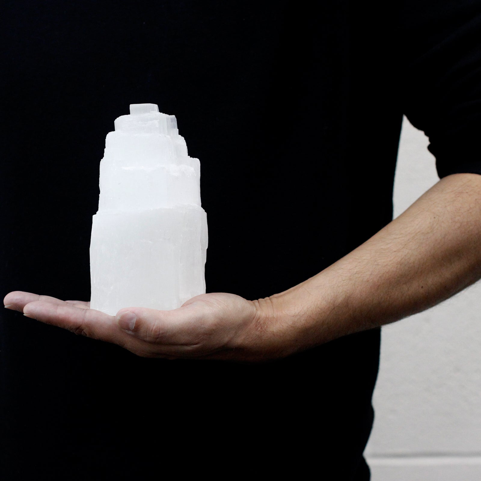 Natural Selenite Tower Lamp - 15 cm From Witch, Please!