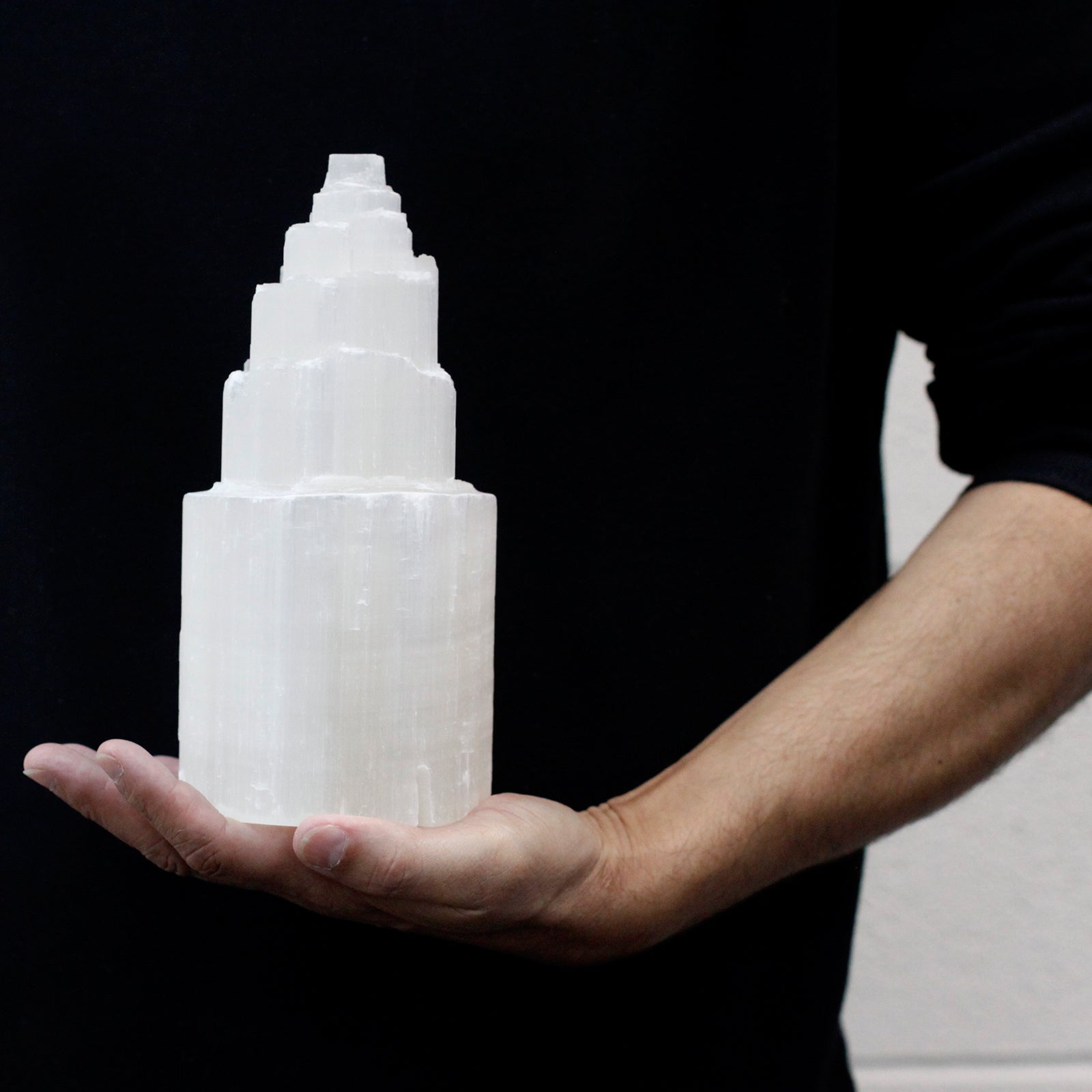Natural Selenite Tower Lamp - 20 cm From Witch, Please!