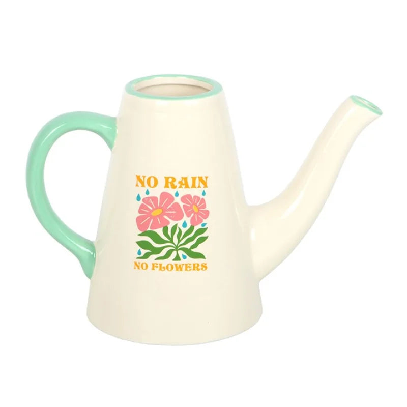 No Rain Flowers Ceramic Watering Can / Vase