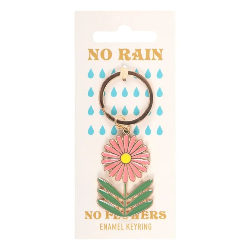 No Rain Flowers Keyring