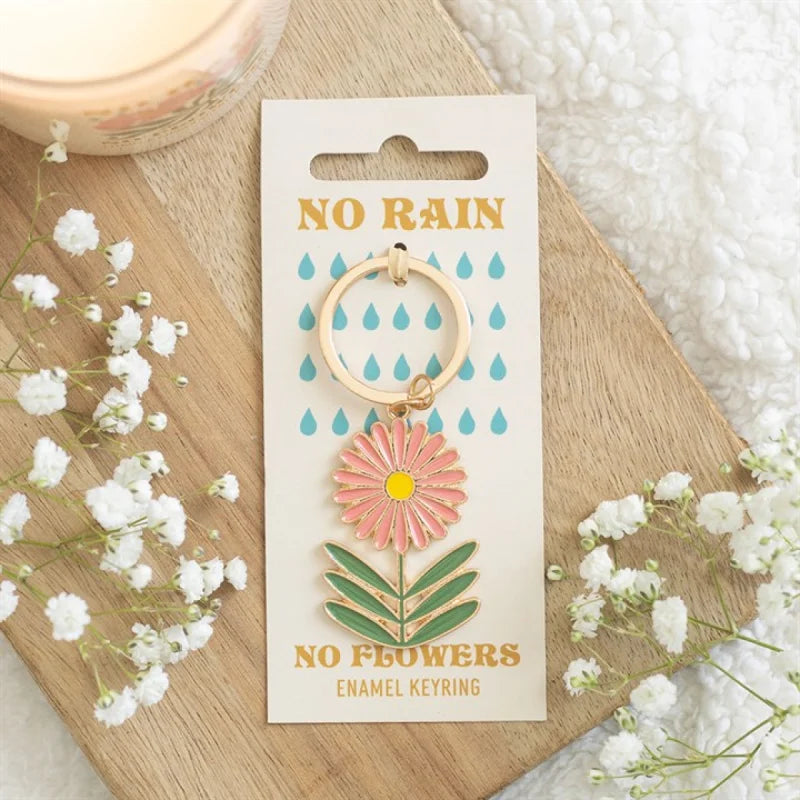 No Rain Flowers Keyring