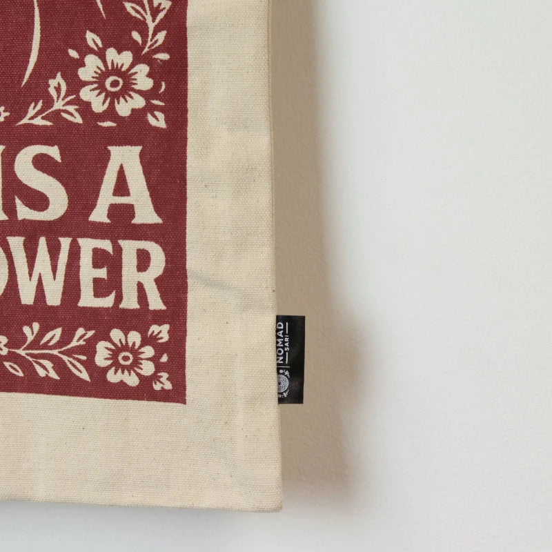 Nomad Sari Iconic Toni Tote Bag - Love is a Super Power - Natural 10oz Bags – Basic & Classic