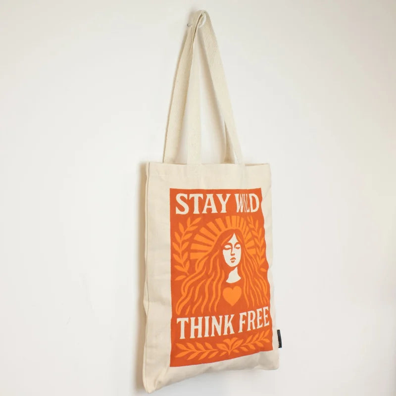 Nomad Sari Iconic Toni Tote Bag - Stay Wild - Natural 10oz Bags – Basic & Classic