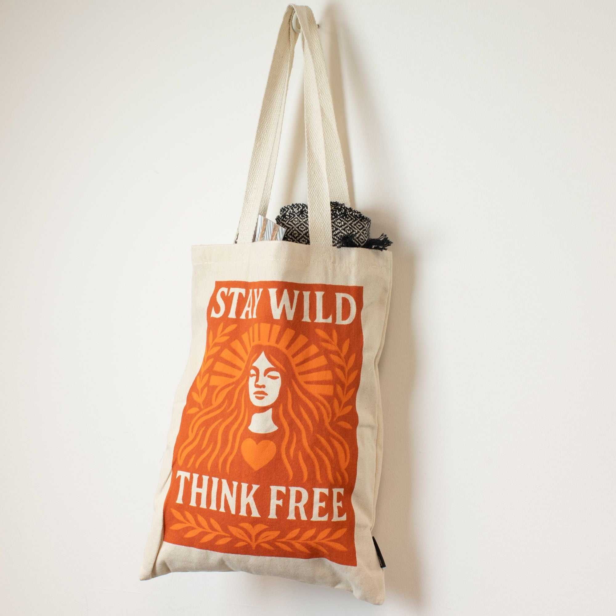 Nomad Sari Iconic Toni Tote Bag - Stay Wild - Natural 10oz Bags – Basic & Classic