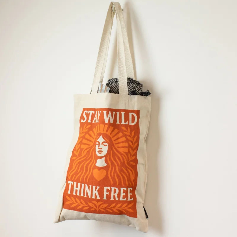 Nomad Sari Iconic Toni Tote Bag - Stay Wild - Natural 10oz Bags – Basic & Classic