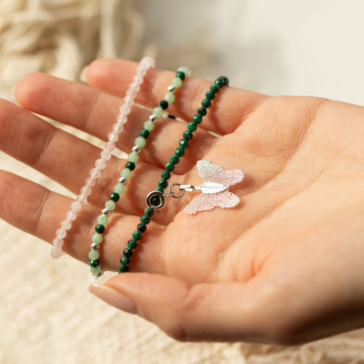 Nymph Spirit Gemstone Bracelet Set - Forest