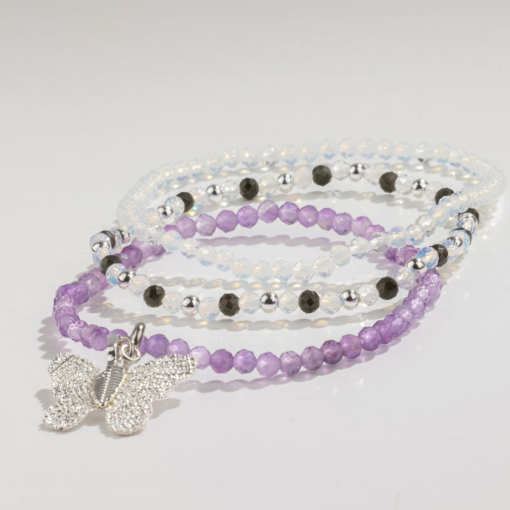 Nymph Spirit Gemstone Bracelet Set - Full Moon