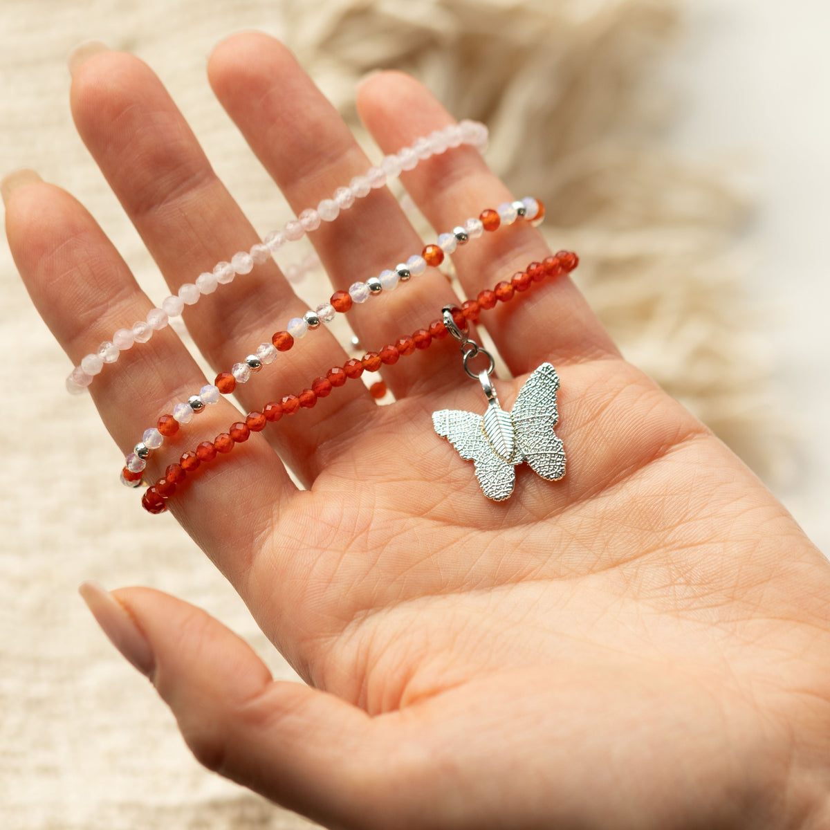 Nymph Spirit Gemstone Bracelet Set - Love & Flame