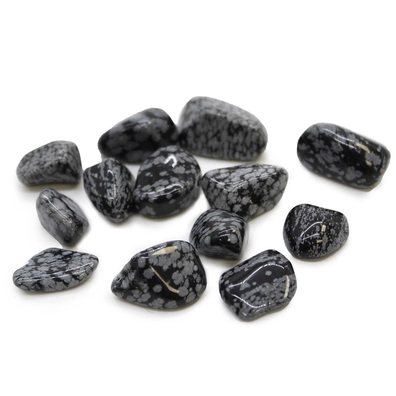 M Tumble Stone - Obsidian Snowflake From Witch, Please!