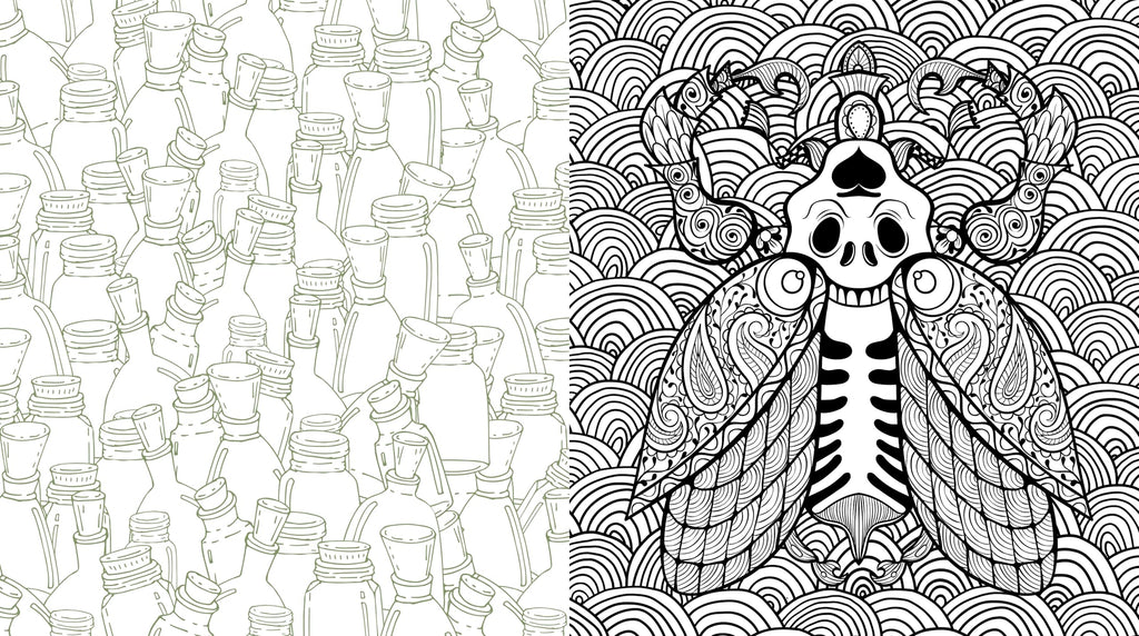 Oddities & Curiosities Coloring Book : A Coloring Journey Through the Weird and Wonderful - More than 100 pages to color